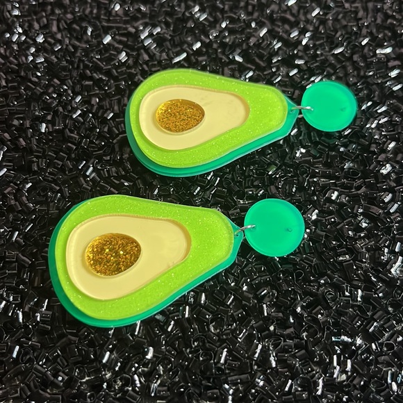 Fun Avocado Post Drop  Earring - Picture 3 of 13